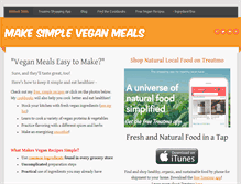 Tablet Screenshot of makesimpleveganmeals.com